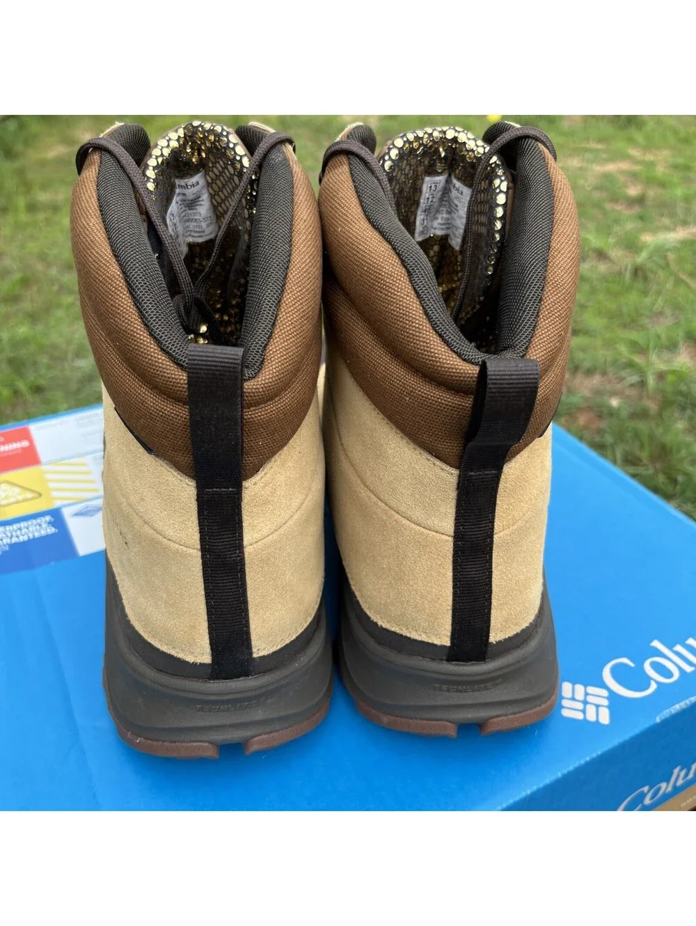 New Columbia Mens Expeditionist Shield Waterproof Boots Brown Size 13 $140 MSRP